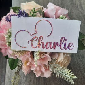 Personalised iron on, iron on tshirt transfer, Personalised name iron on, Disney iron on, cute name sticker, cute name decal, pink name