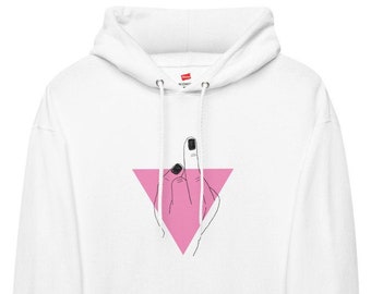 Triángulo rosa Sudadera con capucha unisex