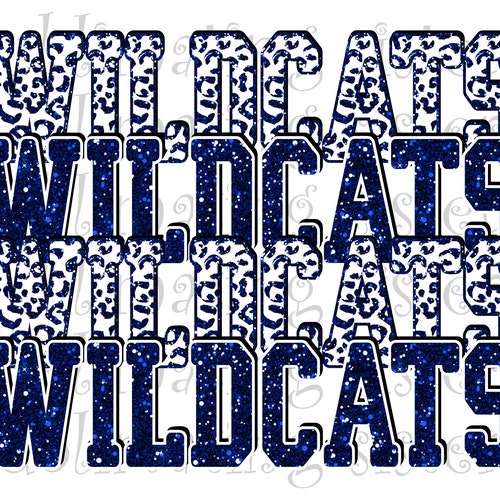Blue and White Wildcats PNG Blue Wildcats Sublimation - Etsy