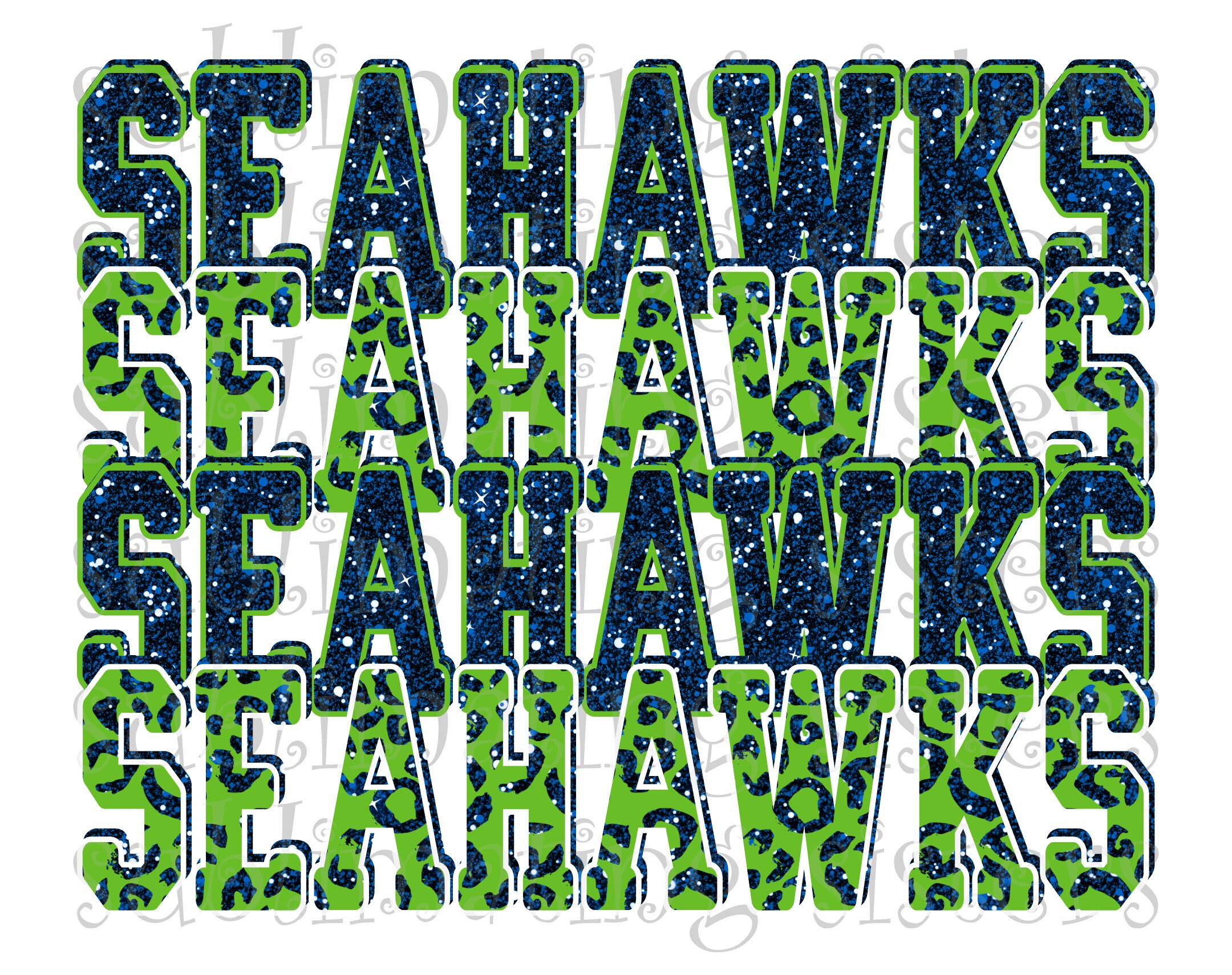 SEATTLE SEAHAWKS NFL VINYL STENCIL FOR CUSTOM SHOES SNEAKERS AND SMALL  PROJECTS