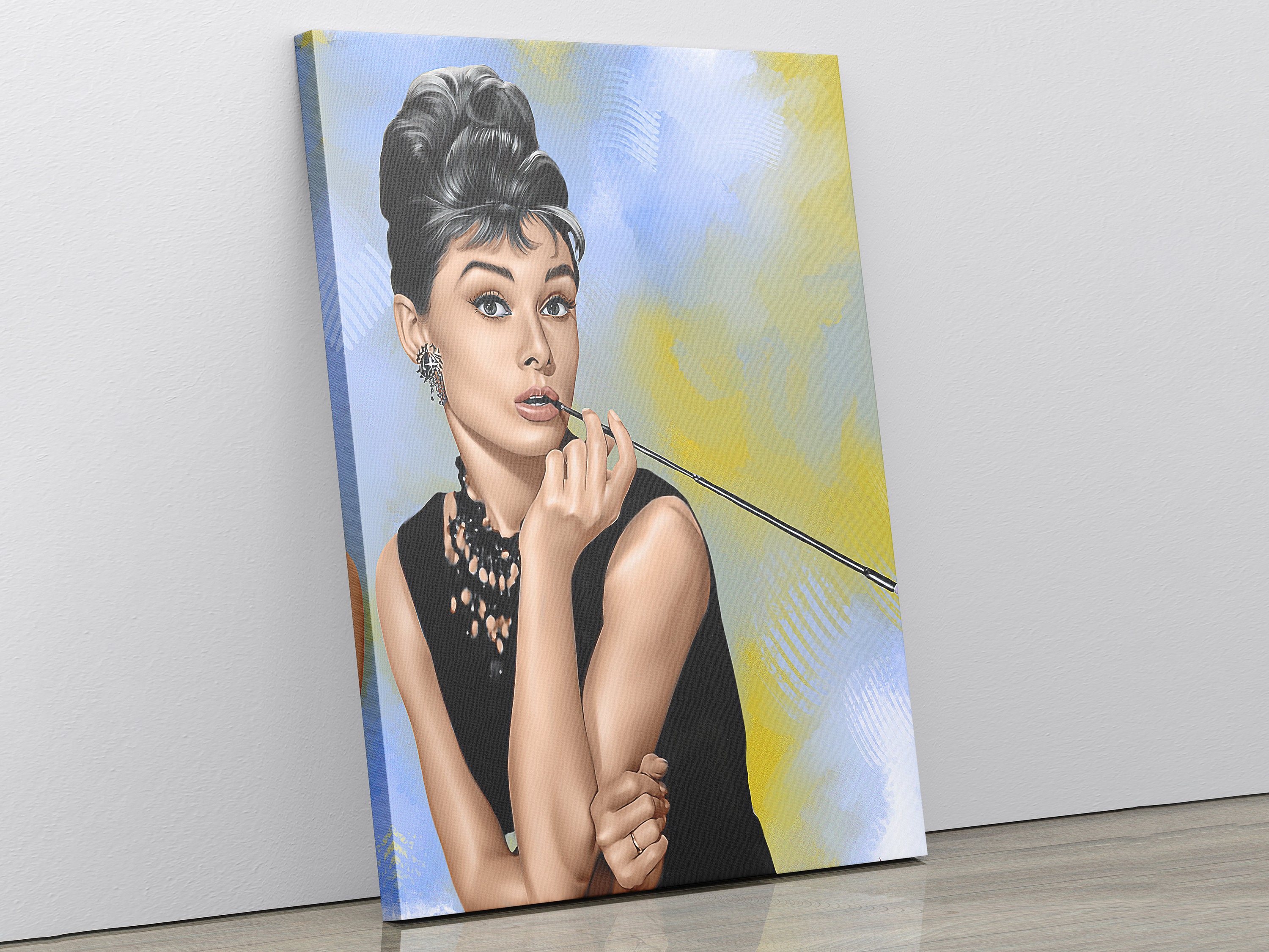 Audrey Hepburn Wall Art Audrey Hepburn Style Fashion Art Canvas Print ...