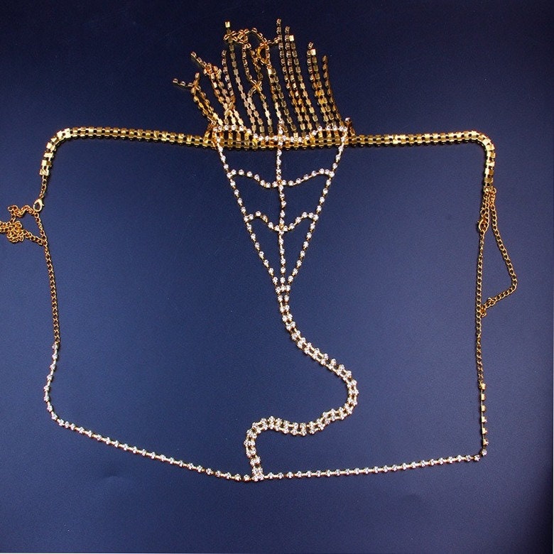 Rhinestones Thong Thong Jewelry Panty Jewelry Jewelry Etsy Canada