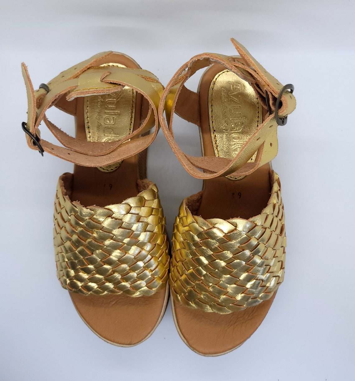 Gold Huaraches / Mexican / Leather / Platform Huaraches - Etsy