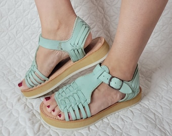 Handgemaakte huaraches / Mexicaans leer / zeer comfortabele sandalen
