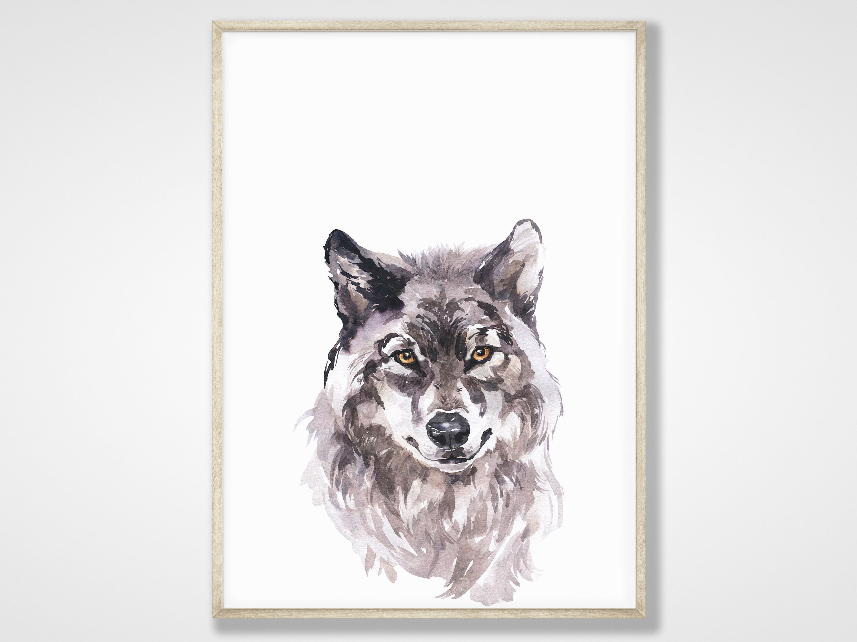 Süßes Wolf Poster Print Wolf Print für Babyzimmer Babyzimmer | Etsy
