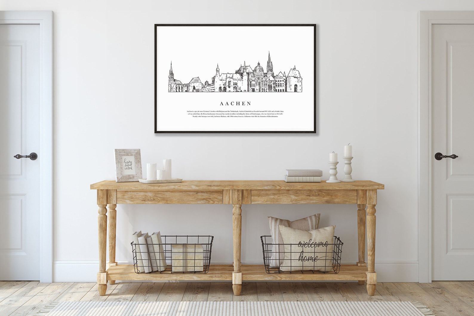 Aachen City Skyline Poster Aachen Germany Poster Aachen City | Etsy