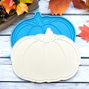 Pumpkin silicone coaster mold, autumn tray casting mould, resin, concrete, plaster decorative fall party DIY craft idea