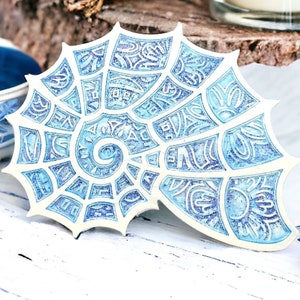 Conch shell tray silicone casting mold, coaster mould for epoxy resin concrete plaster, seashell nautical decoration, DIY crafter gift idea