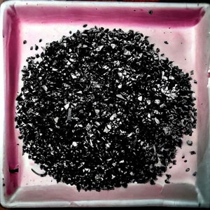 Schwarze Glassplitter Resin Füllmaterial – Epoxidharz Deko für Geode Untersetzer, Schmuck, Kerzen - DIY Bastelprojekte