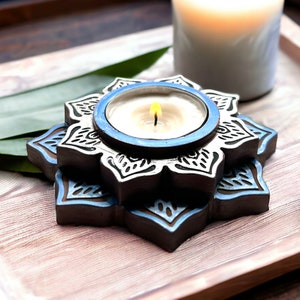 Lotus Teelichthalter Silikonform, Kerzenständer Gießform, Kerzenhalter Raysinform Betonform Tonform, Epoxidharzform, Spirituelle Kerzen Deko