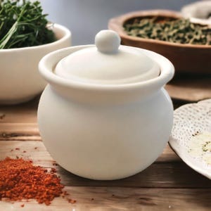 Small Jar with Lid Silicone Mold - Storage Container, Candle Holder DIY Mould - Jesmonite Plaster Resin