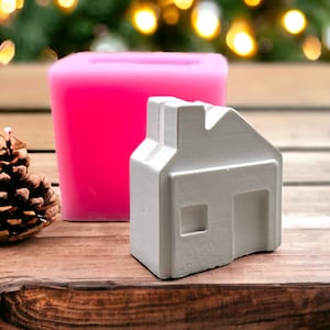 Karten und Bilder Halter Silikon Haus Gießform, Betonform, Gipsform, Raysinform, Wachsform, Hausform Fotodisplay Dekoration, Geschenkdeko