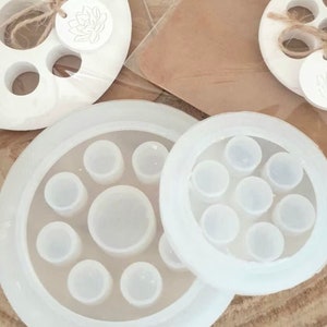 Silikonform Rosen-Kerzenglas Mit Deckel – Für Epoxidharz, Zement, Jesmonit, Mehrfach Verwendbar, 2-teiliges Set