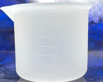 50ml silicone measuring cup, reusable mixing cup for epoxy resin, jesmonite for pouring and mixing DIY crafts, mould casting.