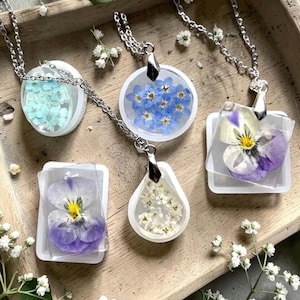 5er Set Silikon Anhänger Gießformen - Quadrat, Rechteck, Oval, Rund, Tropfenform - Epoxidharzform Betonschmuck Schmuckform DIY