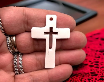 Kreuz Anhänger Silikon Gießform mit innerem Kreuz, Schlüsselanhänger Epoxidharzform, Betonschmuck, Geschenkanhänger, religiöse Ornamente DIY