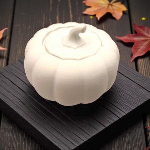 Kürbis Topf mit Deckel Silikon Gießform – Herbst Halloween Teelichthalter für Beton Raysin Gips DIY