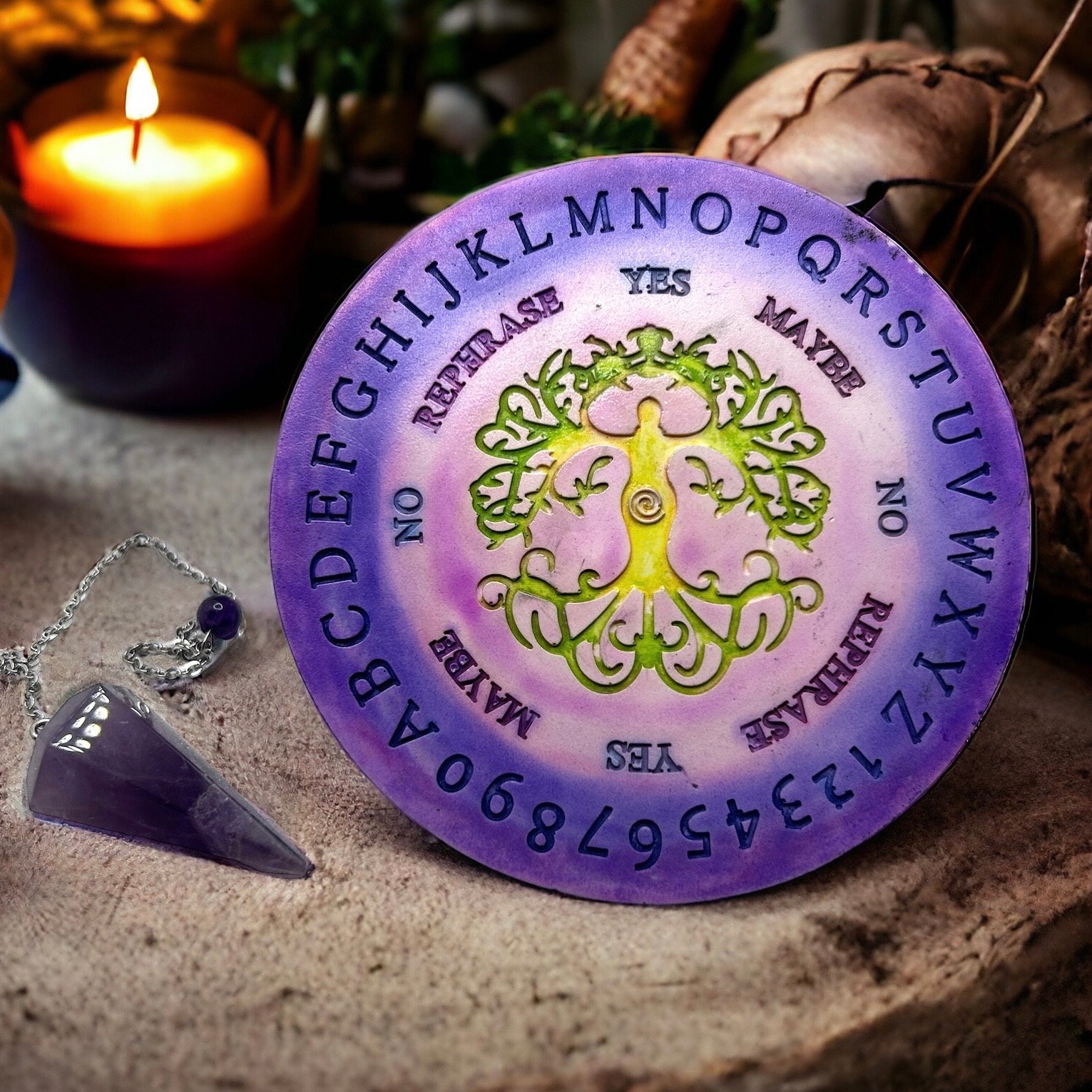 Spiral Goddess Pendulum Dowsing Board Silicone Mold, Tree of Life ...