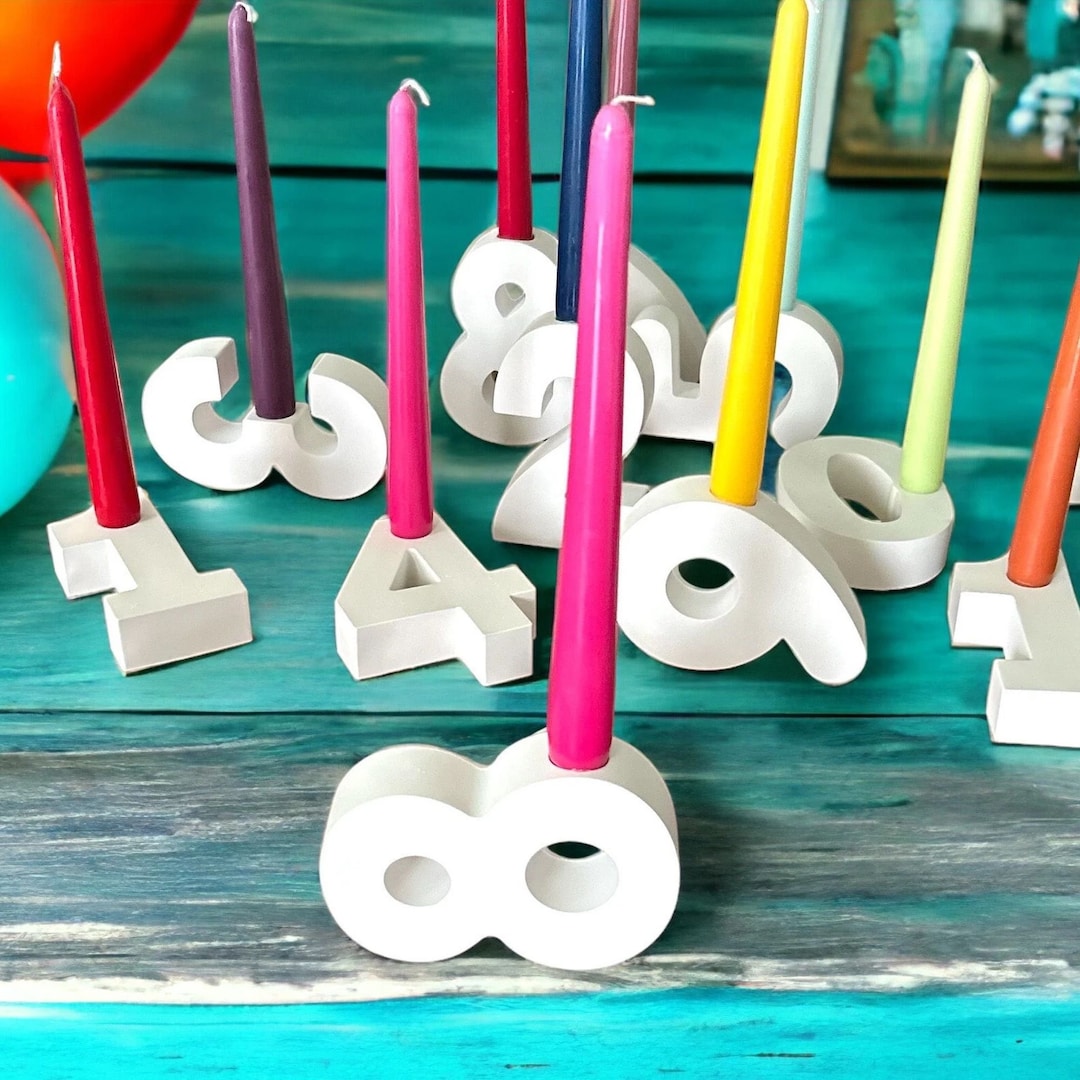 Moldes De Resina Para Candelabros De Números, Moldes De Silicona Para Velas Para Fundición De Resina Epoxi, Juego De Moldes De Números 3D 1-4, Forma De Número, Moldes De Velas Para