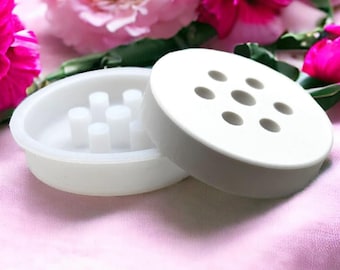 Round Lid Silicone Mold for Mason Jars, Vases - DIY Floral Insert for Resin, Eco Resin or Concrete - Gift Idea for Flower Arrangements