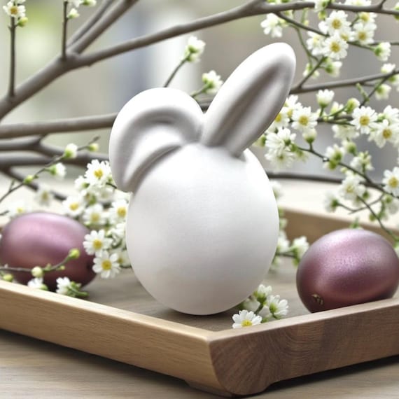 4 stampi in silicone per Pasqua, forma di coniglio, in silicone, per