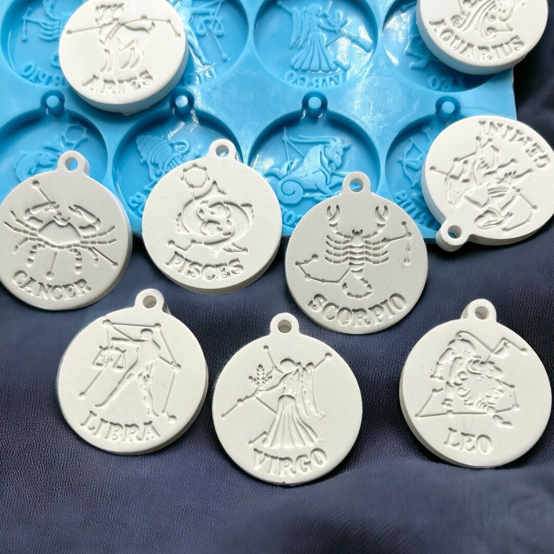 Zodiac Sign Molds for Making Keychains, Resin Charms, Bracelets