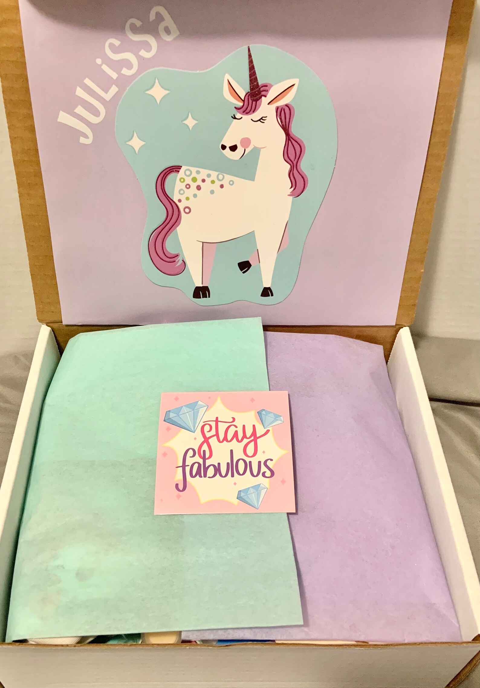 Boîtecadeau licorne Juste parce que cadeau Love You To The Etsy