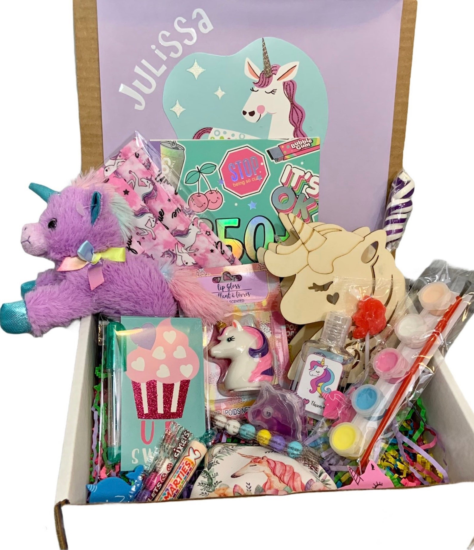 Boîtecadeau licorne Juste parce que cadeau Love You To The Etsy