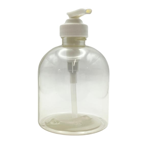 300ml klare Pumpflaschen mit weißen Deckeln | Nachfüllbarer Plastikspender für Seife, Lotion und Hautpflege