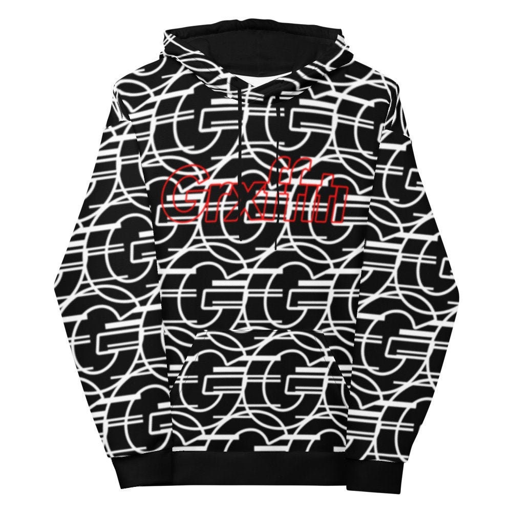 All Over Graffiti Crowns Hoodie - 2-3 Weeks for Shipping