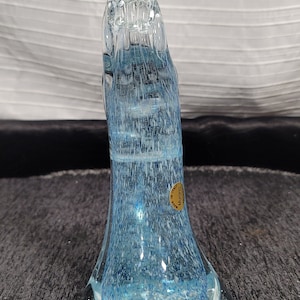 Vintage Blue Murano Italian Art Glass Angel Figurine