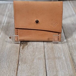 Small Handmade Leather credit card wallet