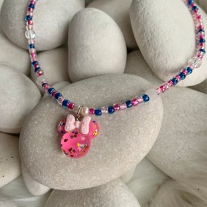 Minnie Mouse Confetti Charm Necklace - Kids Necklace - Handmade Childrens Jewelry bild 1