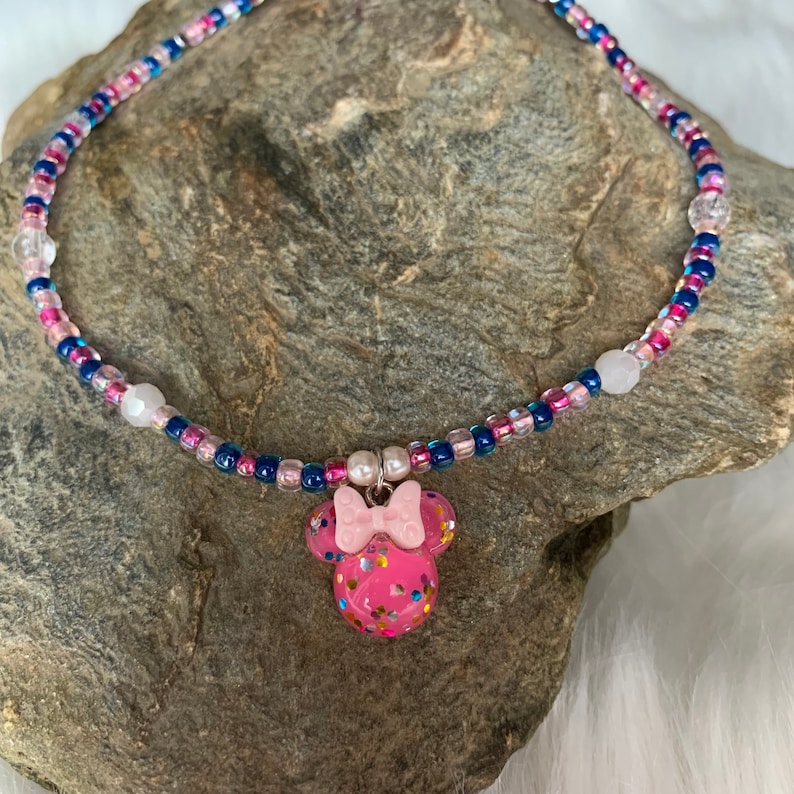 Minnie Mouse Confetti Charm Necklace - Kids Necklace - Handmade Childrens Jewelry bild 8