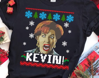 Kevin Home Alone Shirt, Christmas T-Shirt, Ugly Christmas Gift, Christmas Movie Watching Tee