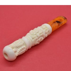 LARGE Cigarette Holder, Cigar Holder Meerschaum, Cigarette Holder, Gift for Smokers, Accessoires for Smokers, Genuine Meerschaum