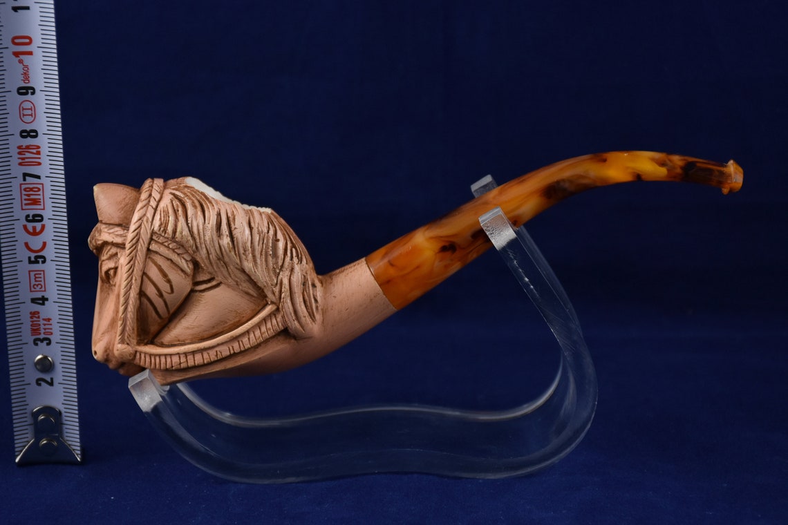 Wunderschöne Pferdepfeife aus Meerschaum Meerschaumpfeife | Etsy
