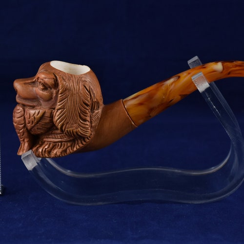 Hunting shops Dog Pipe from Meerschaum, Dog with a Fish in the Mouth Pipe,Meerschaum Pipe, Birthday Pipe, Handmade Pipe, Smoking Pipe, Brown Dog