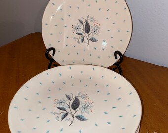 Platos de ensalada Duraprint Homer Laughlin Aqua Diamonds (6)