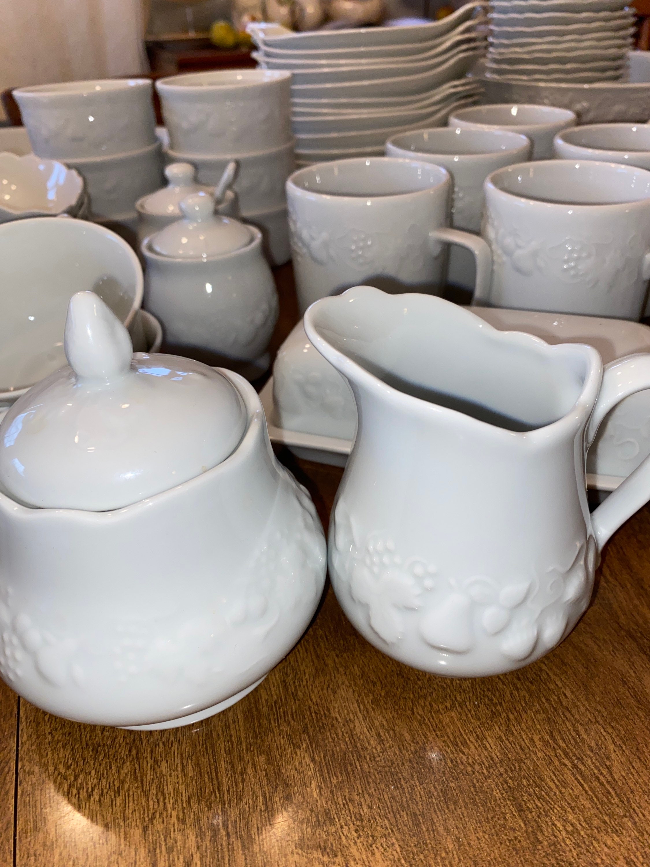 Vintage Philippe Deshoulieres Limoges Porcelain Blanc De Blanc