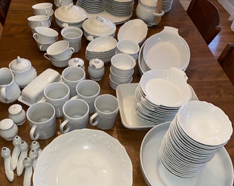 Vintage Philippe Deshoulieres Limoges Porcelain Blanc De Blanc