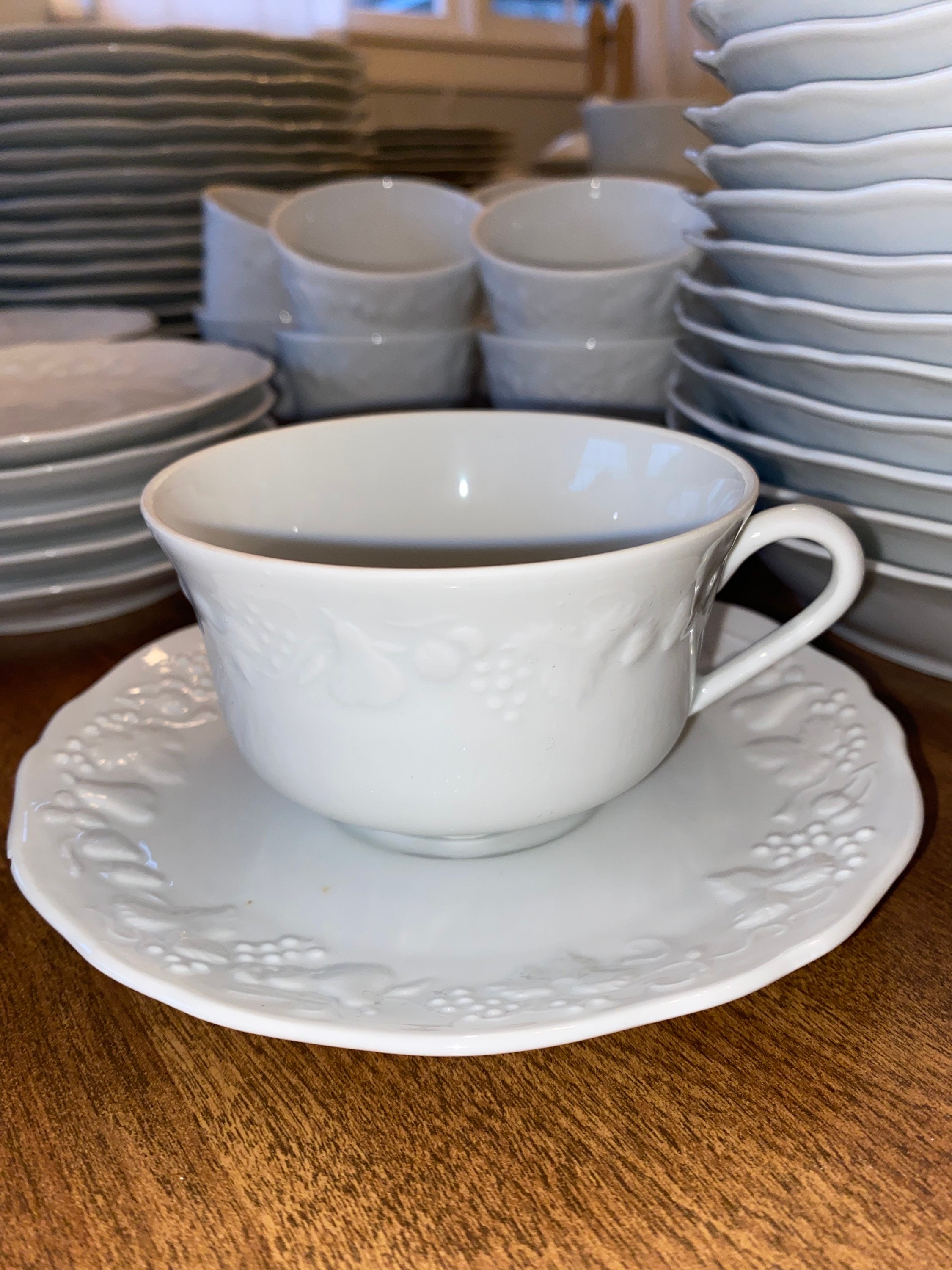 Vintage Philippe Deshoulieres Limoges Porcelain Blanc De Blanc