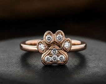 PHNIBIRD Anello Gatto In Argento 925 Con Zircone – Regolabile, Gioiello Per Amanti Degli Animali