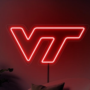 Virginia Tech Hokies neon sign, Virginia Tech Hokies logo sign, Hokies neon sign, Virginia Tech Hokies gift, Virginia Tech Hokies art decor