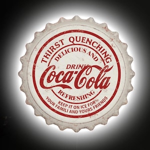 Coca Cola led sign, Coca Cola logo, Coke light sign, Coca Cola neon sign, Coca Cola lover gift, Coke bottle cap sign, Coca Cola art decor