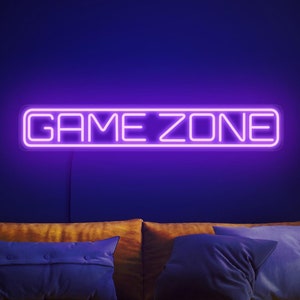 Game zone neon sign, Gamer neon sign, Game zone led sign, Game room neon sign, Game zone sign, Gamer gift, Game room decor, Game zone decor