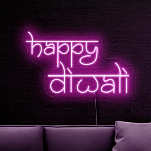 Happy Diwali led sign, Hindu neon sign, Festival of light sign, Diwali celebration sign, Diwali party sign decor, Diwali wall art decor