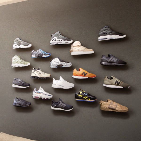 Sneaker display shelf, Floating shoe shelf, Shoe storage wall mount, Shoe wall rack, Acrylic shoe display,Sneaker wall hang,Sneakerhead gift