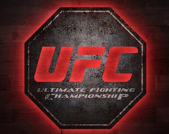 UFC neon sign, UFC led sign, Ufc logo, Fighting neon sign, Boxing neon sign, Ufc lover gift, GYM neon sign, Ufc wall art, Ufc wall decor