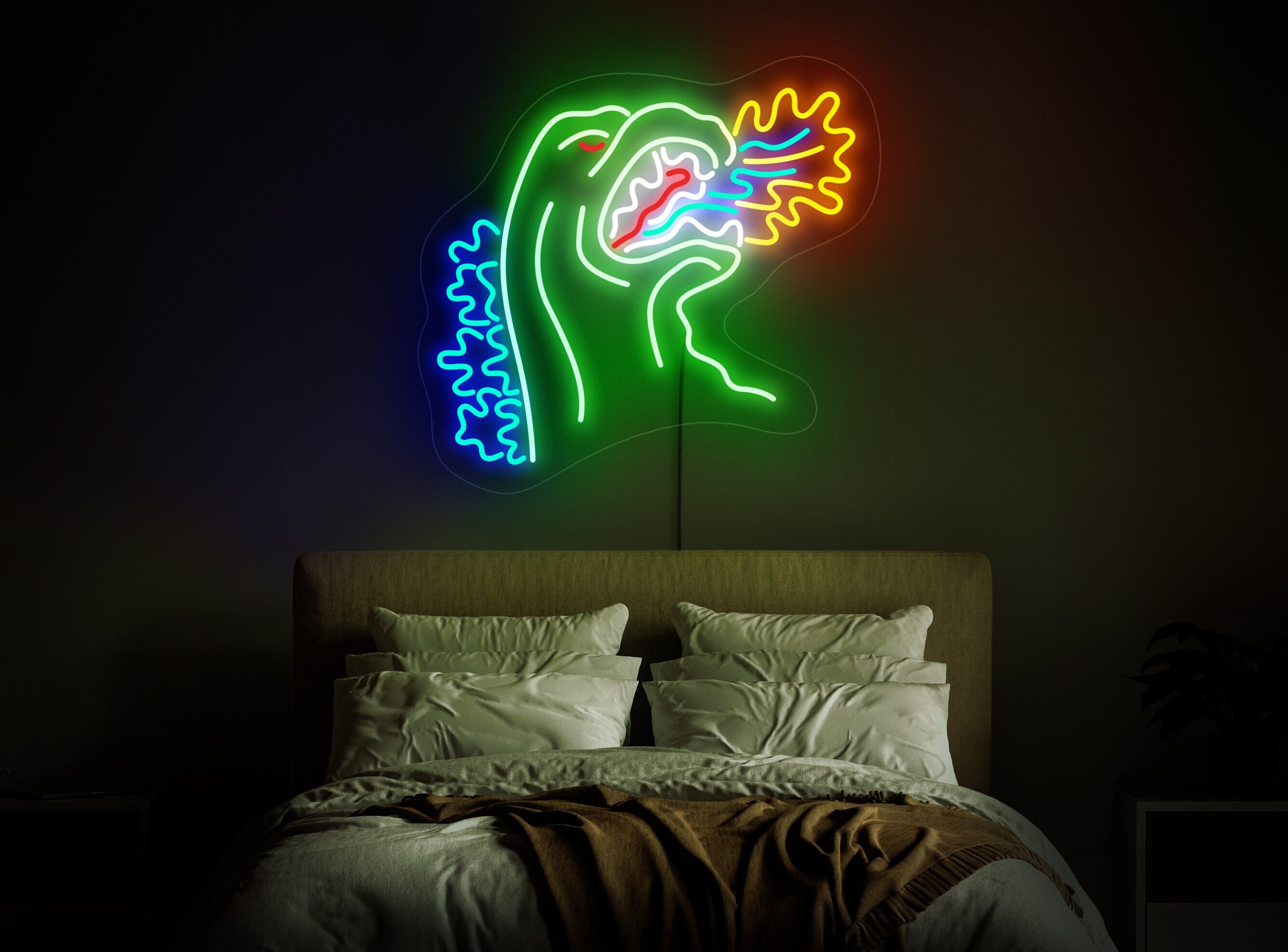 Godzilla Led Sign Godzilla Led Sign, Godzilla Neon Sign, Movie Neon Sign, Animal Neon ...